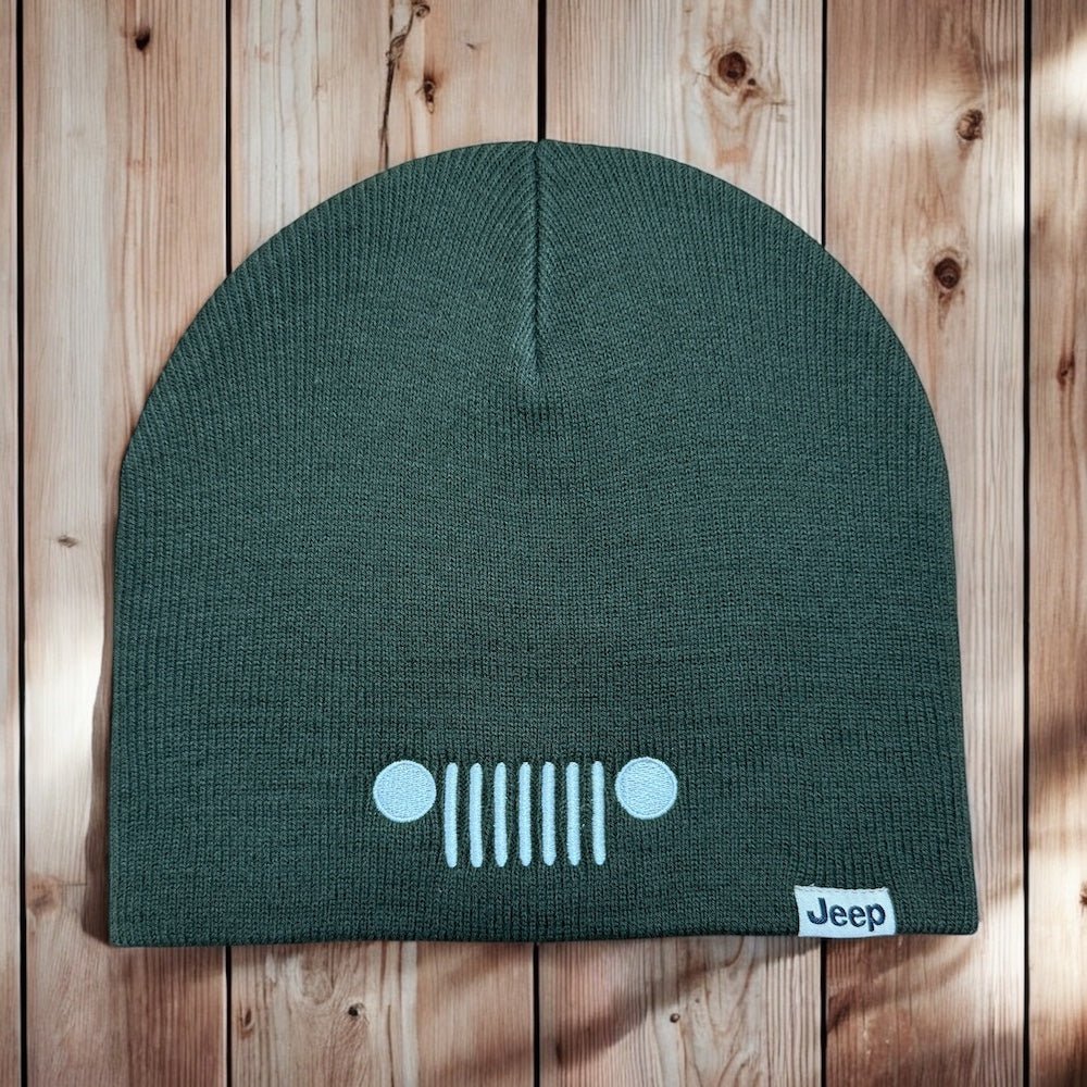 Hat - Jeep Knit Beanie - Olive - Speedlogix