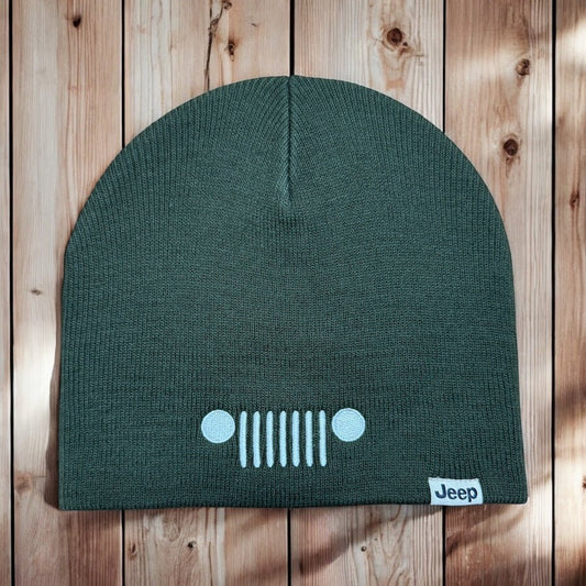 Hat - Jeep Knit Beanie - Olive - Speedlogix