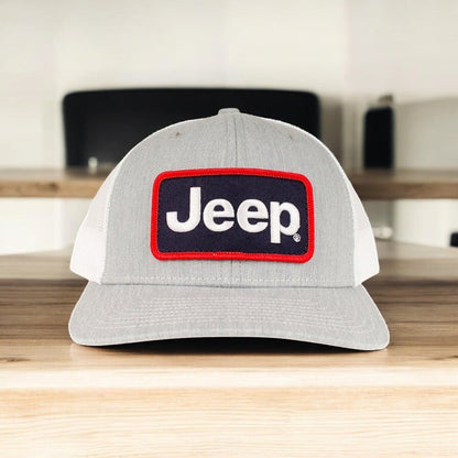 Hat - Jeep Patch Hat - Heather Grey/White - Speedlogix