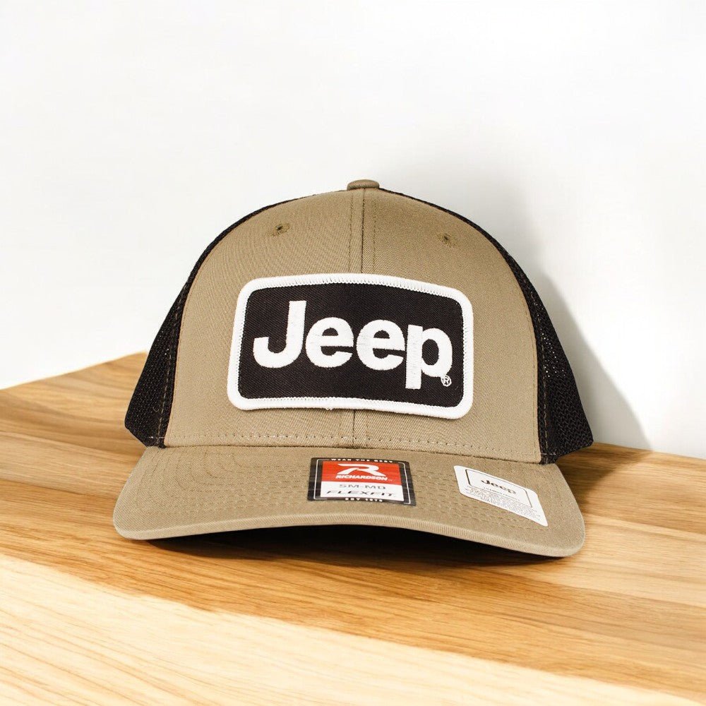 Hat - Jeep Richardson Olive/Black Patch Hat Flexfit - Speedlogix
