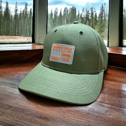 Hat - Jeep Stencil Ripstop Hat - Green - Speedlogix