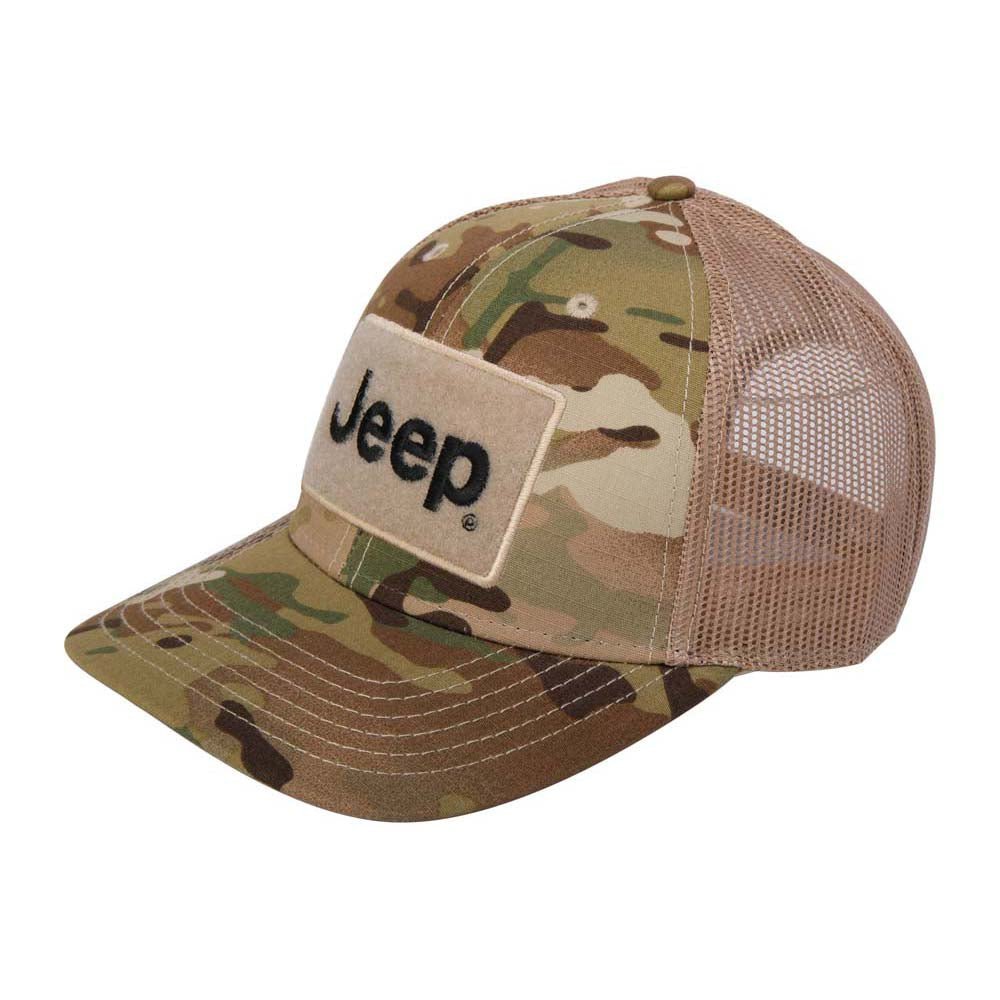 Hat - Jeep Text Logo Camo Pattern Hook and Loop Tactical Snapback - Speedlogix