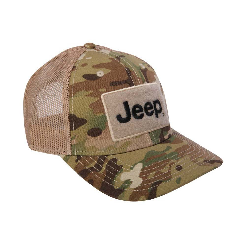 Hat - Jeep Text Logo Camo Pattern Hook and Loop Tactical Snapback - Speedlogix