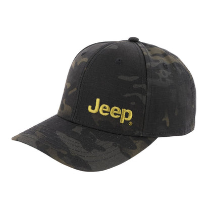 Hat - Jeep Text LP - Black Camo/Green - Speedlogix