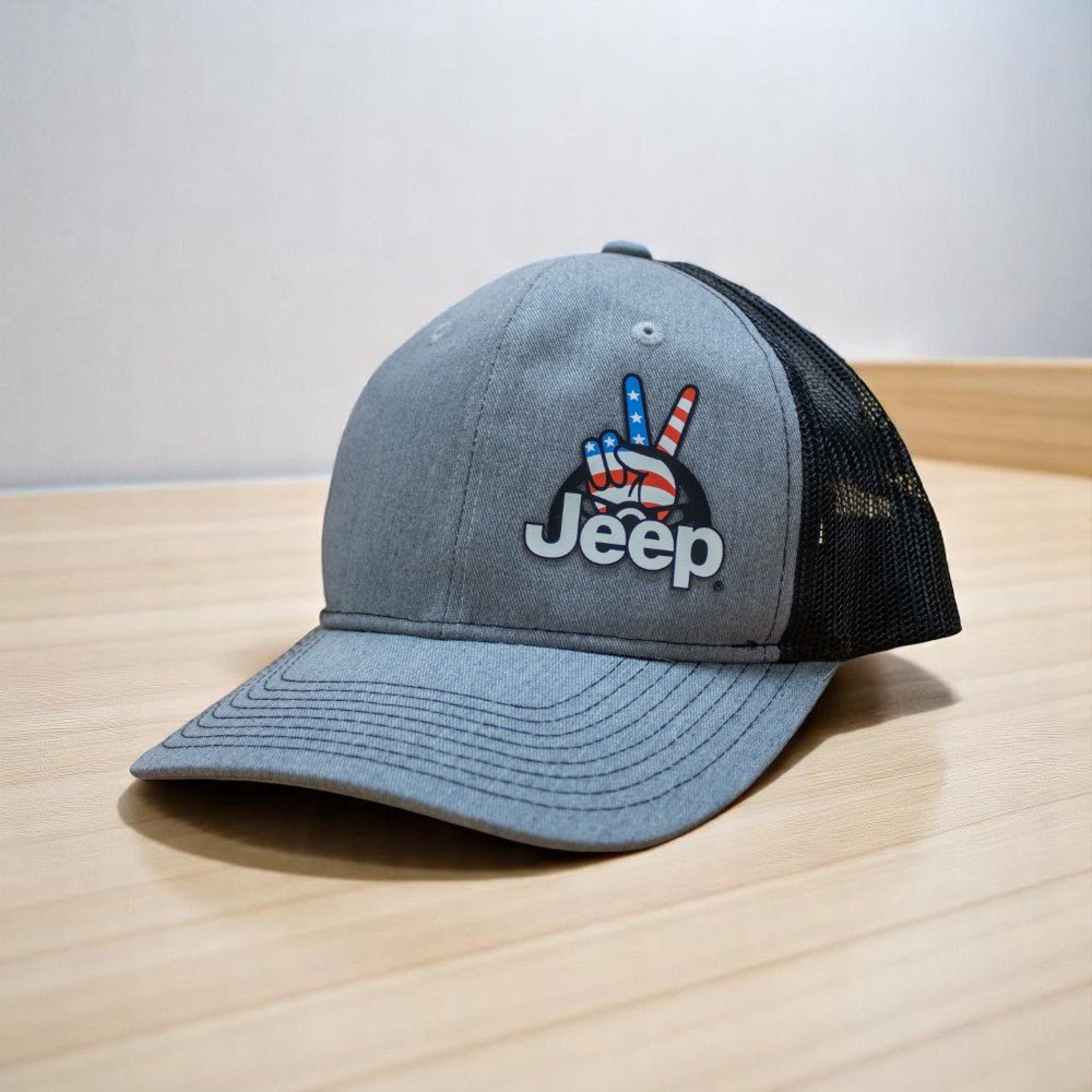 Hat - Jeep Wave USA Patch - Heather Grey/Black - Speedlogix
