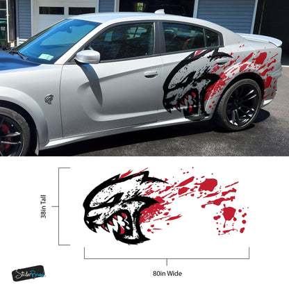 Hellcat Decal Sticker for Challenger, Charger, Durango SRT. Blood Splatter Car Decal. 6993 - Speedlogix
