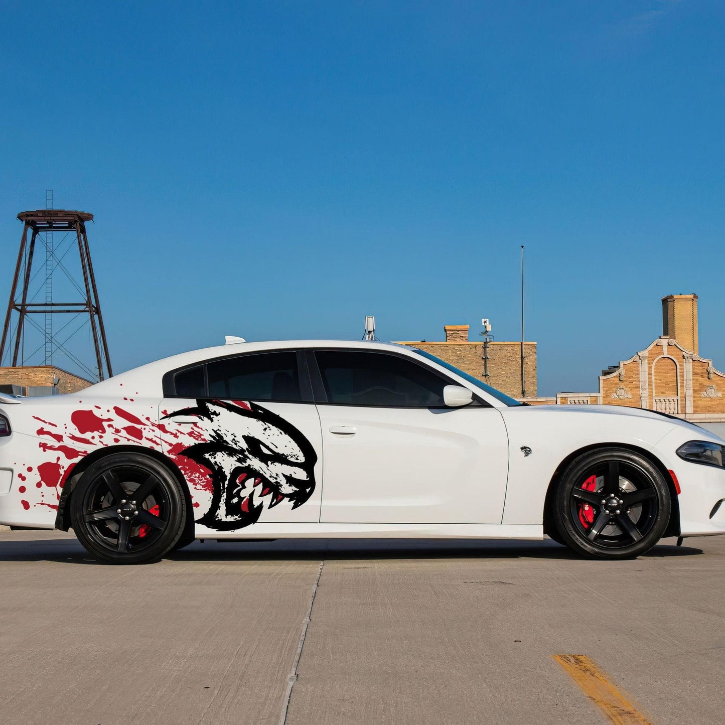 Hellcat Decal Sticker for Challenger, Charger, Durango SRT. Blood Splatter Car Decal. 6993 - Speedlogix