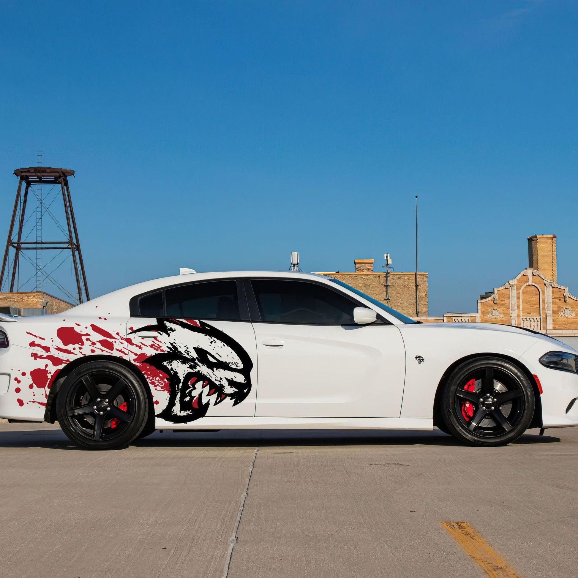 Hellcat Decal Sticker for Challenger, Charger, Durango SRT. Blood Splatter Car Decal. 6993 - Speedlogix