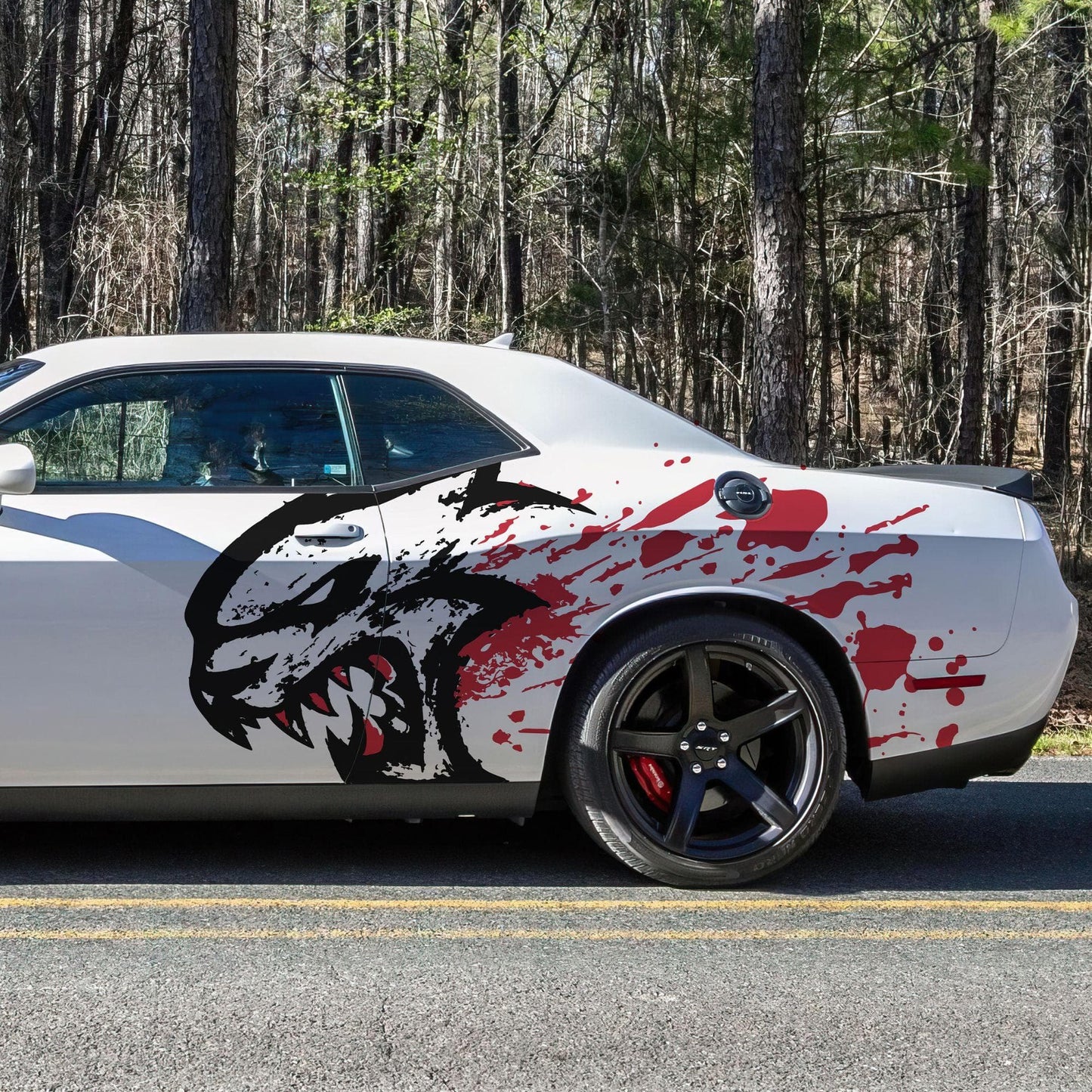 Hellcat Decal Sticker for Challenger, Charger, Durango SRT. Blood Splatter Car Decal. 6993 - Speedlogix