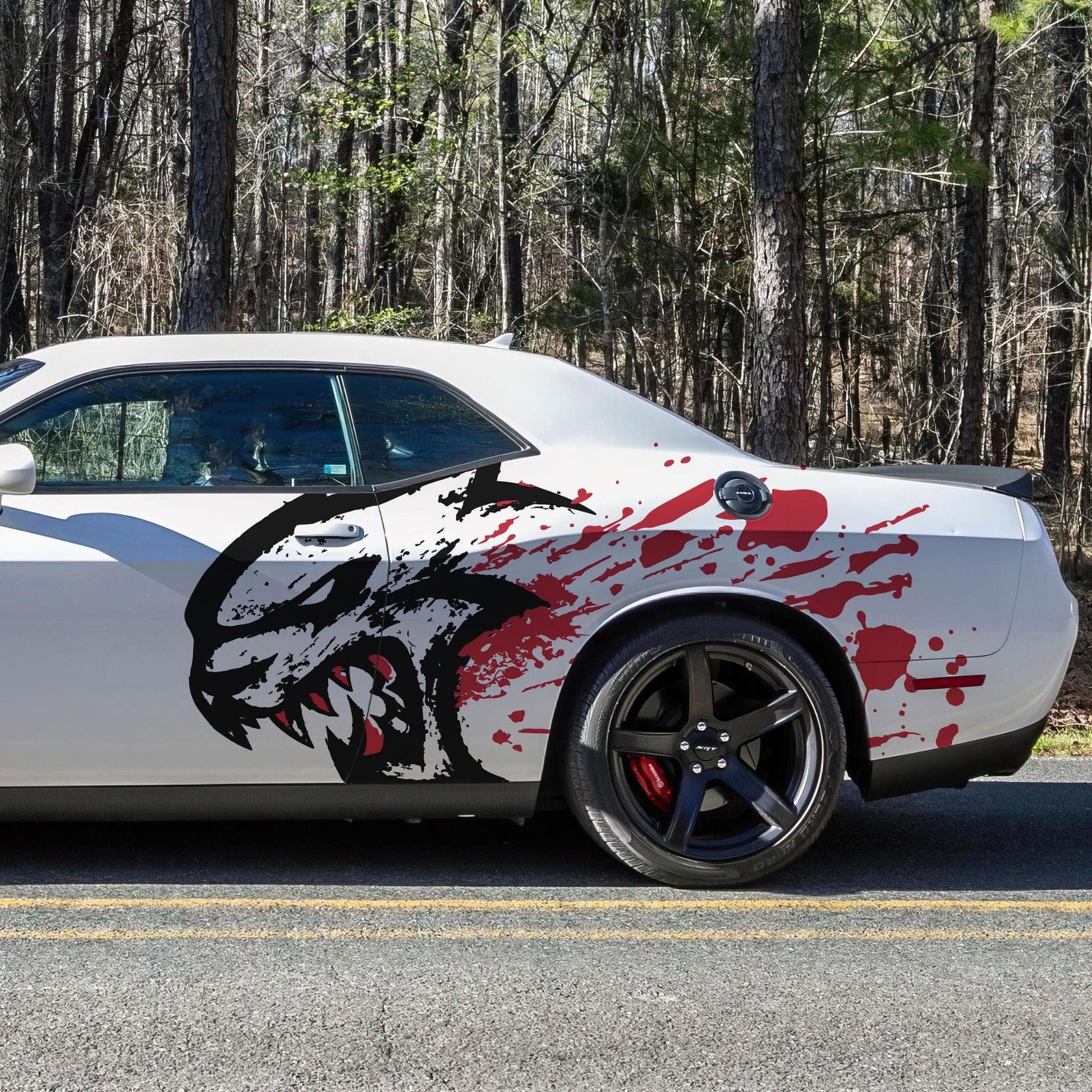 Hellcat Decal Sticker for Challenger, Charger, Durango SRT. Blood Splatter Car Decal. 6993 - Speedlogix
