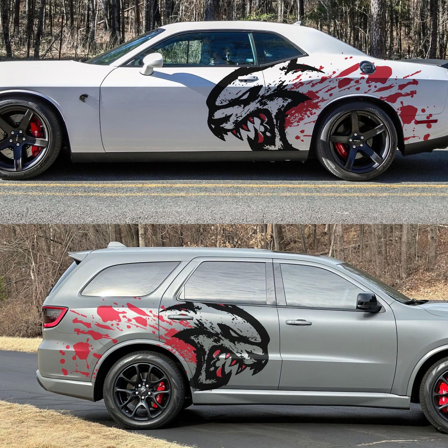 Hellcat Decal Sticker for Challenger, Charger, Durango SRT. Blood Splatter Car Decal. 6993 - Speedlogix