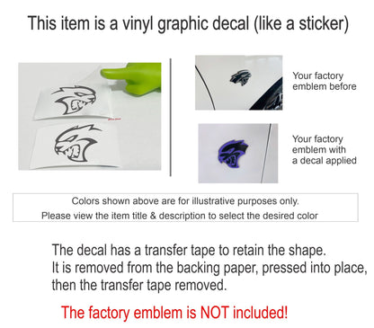 Hellcat Emblem Overlay Decals (pair) - Charger SRT Hellcat - Speedlogix