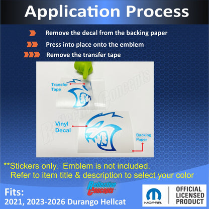 Hellcat Emblem Overlay Stickers (pair) - Durango SRT Hellcat - Speedlogix