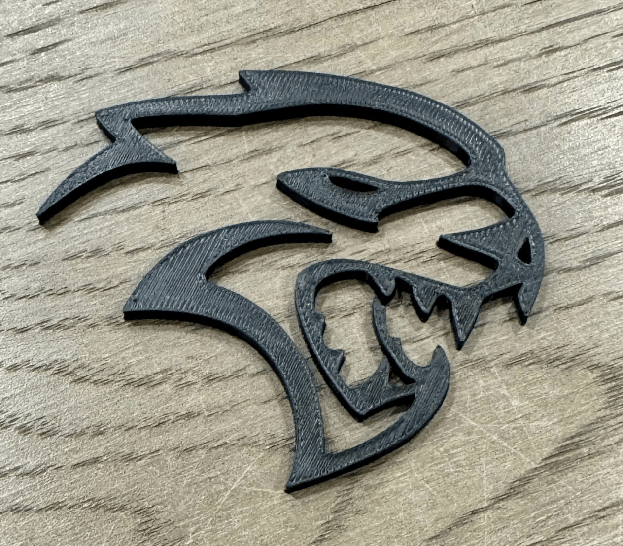 Hellcat Face Outline Logo 3" Emblem Badge - Speedlogix