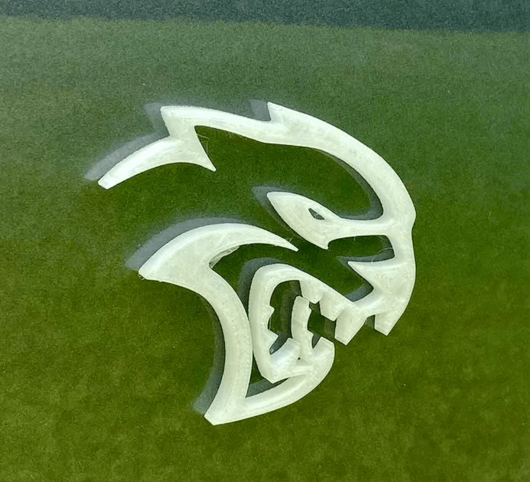 Hellcat Face Outline Logo 3" Emblem Badge - Speedlogix