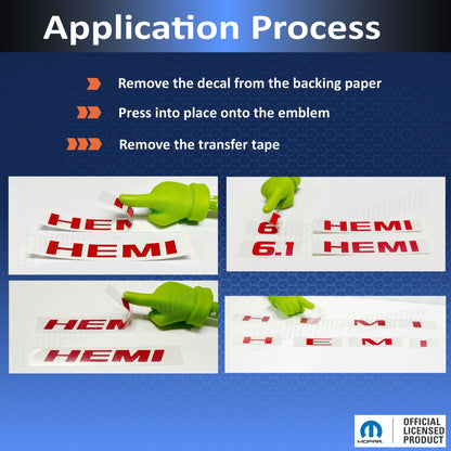 Hemi Emblem Overlay Decals (pair) Dodge Challenger - Speedlogix