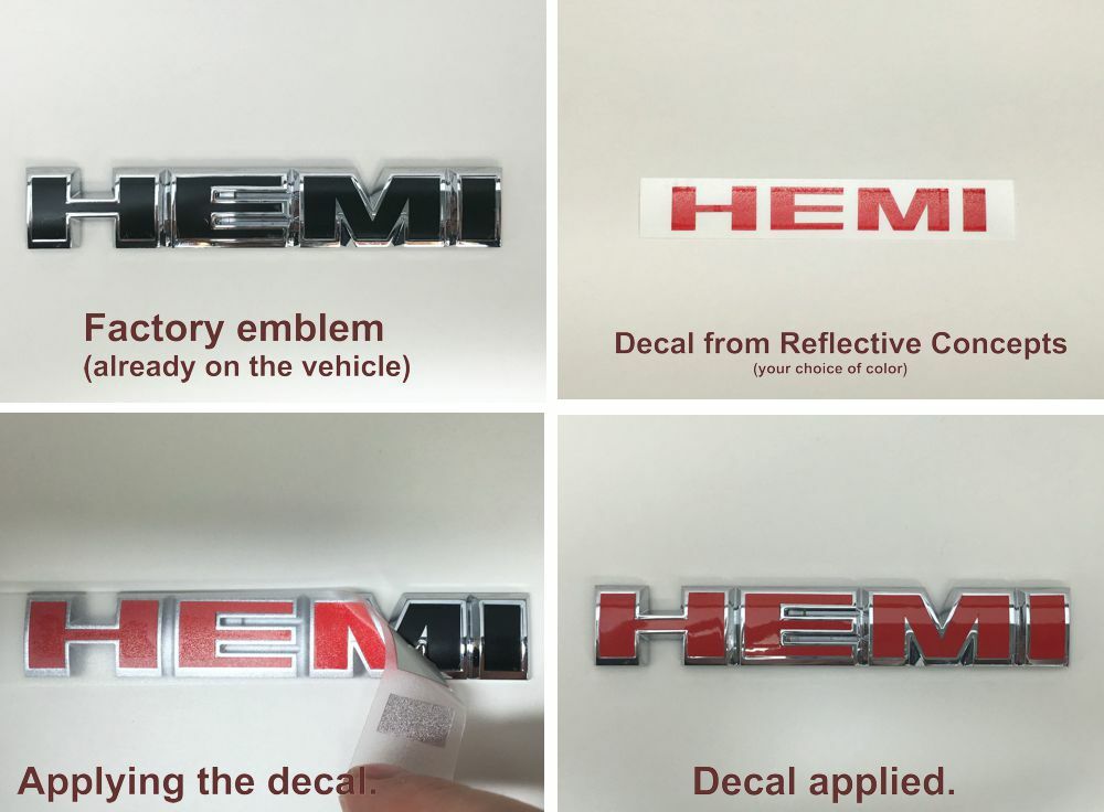 Hemi Emblem Overlay Decals (pair) Dodge Challenger - Speedlogix