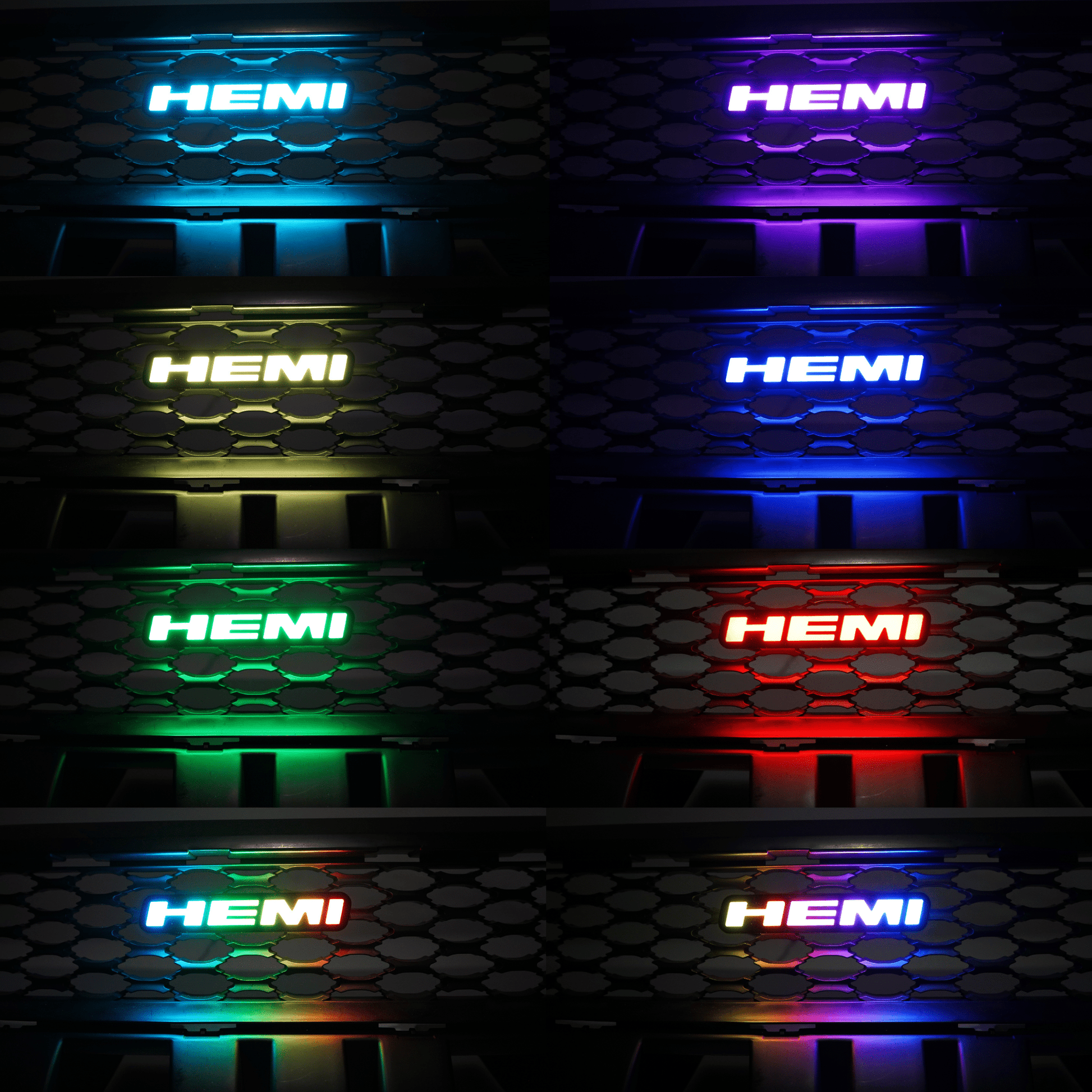 Hemi LED Badge (Multicolor Flow) - Speedlogix
