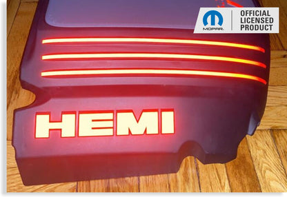 HEMI Lettering Engine Cover Decals - 06 - 23 Charger R/T - Speedlogix