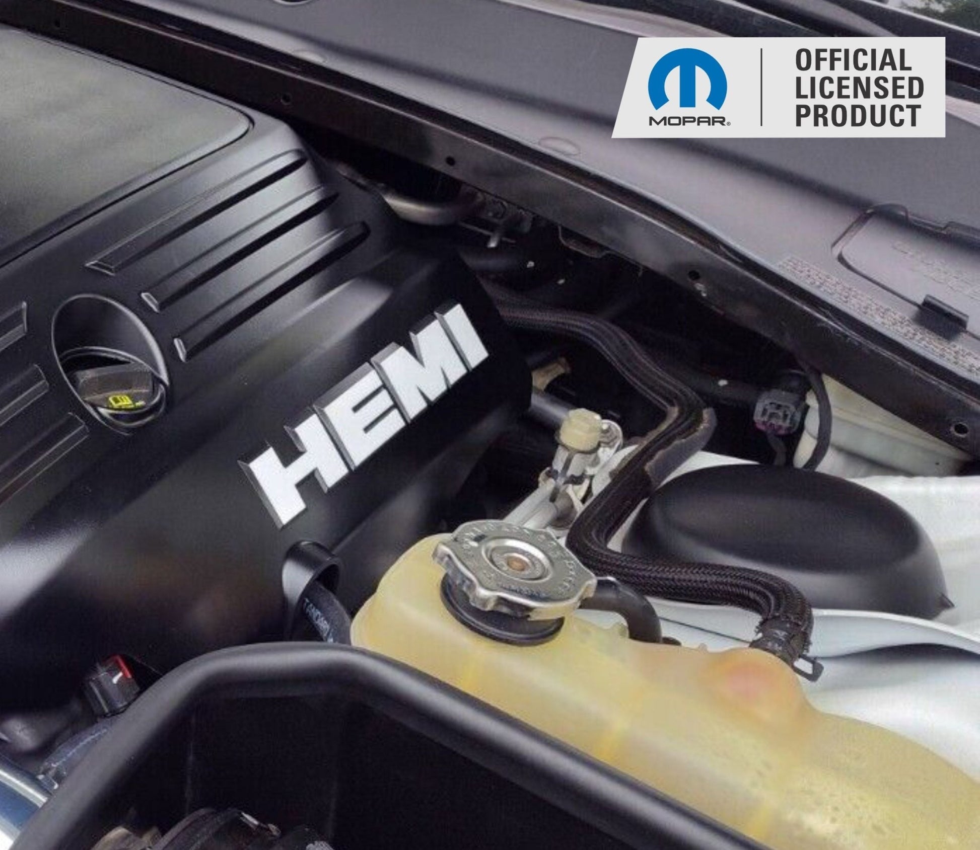 HEMI Lettering Engine Cover Decals - 09 - 23 Challenger R/T - Speedlogix