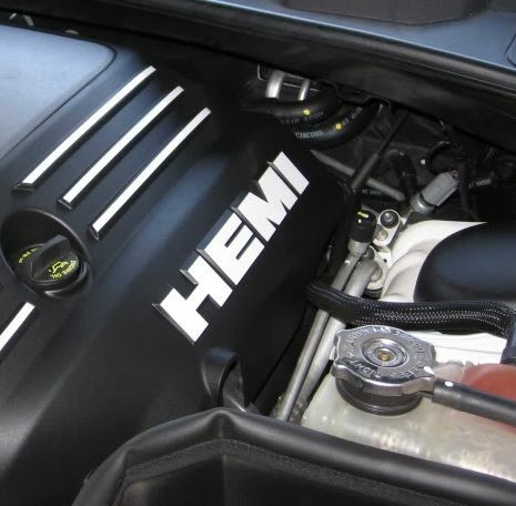 HEMI Lettering Engine Cover Decals - 09 - 23 Challenger R/T - Speedlogix