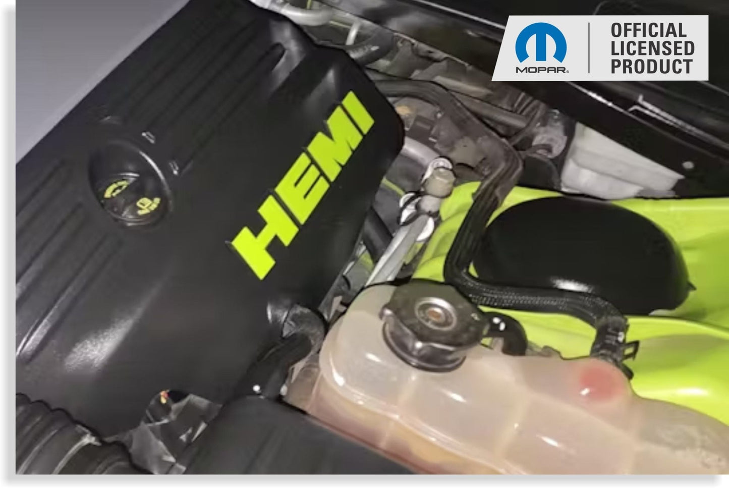HEMI Lettering Engine Cover Decals - 09 - 23 Challenger R/T - Speedlogix