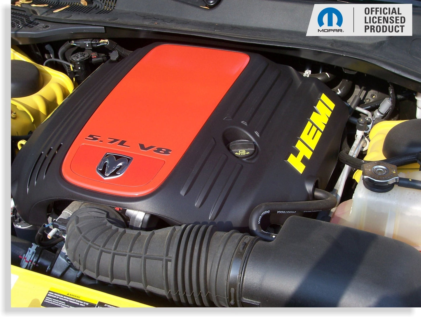 HEMI Lettering Engine Cover Decals - 09 - 23 Challenger R/T - Speedlogix