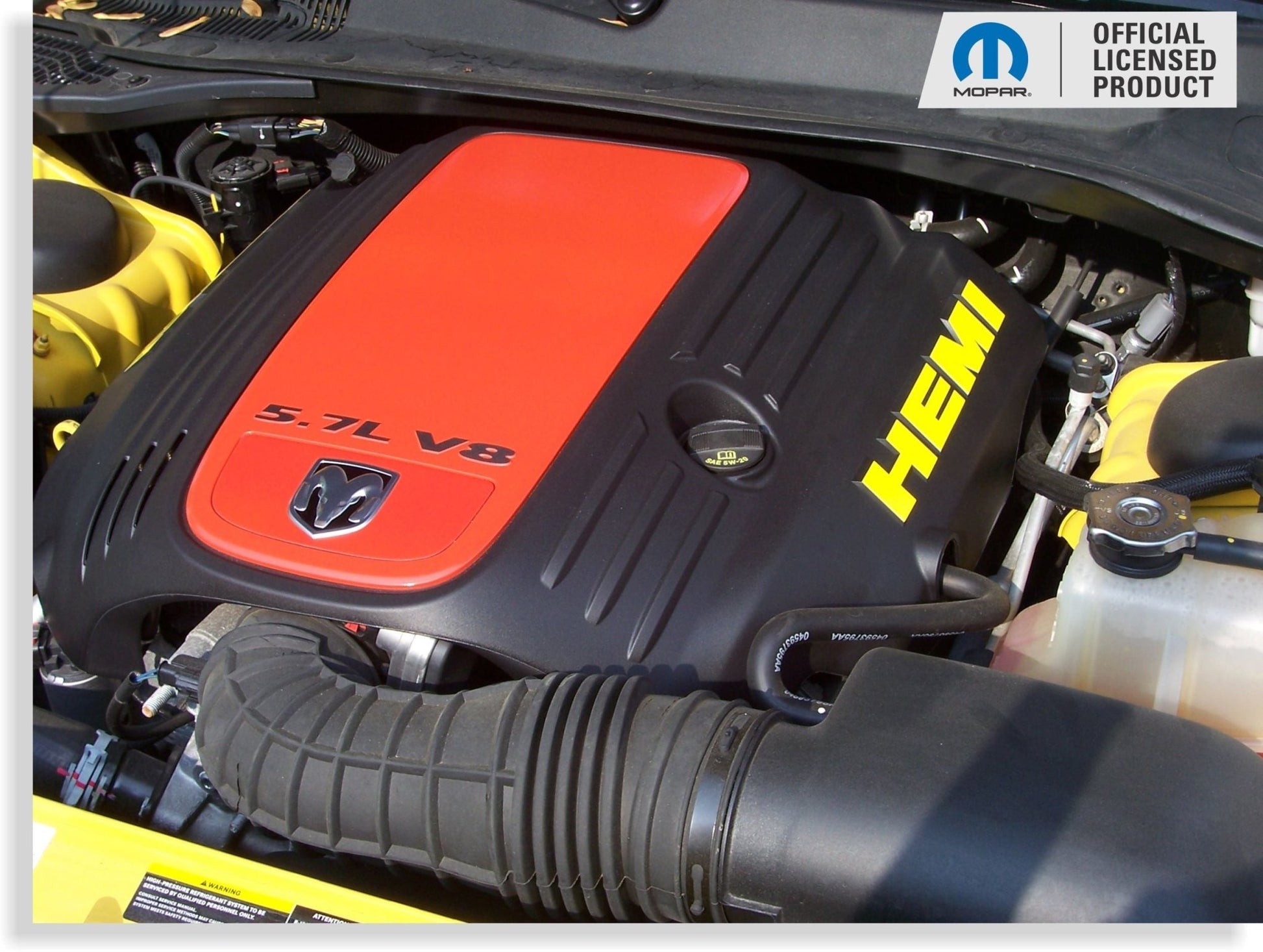 HEMI Lettering Engine Cover Decals - 09 - 23 Challenger R/T - Speedlogix