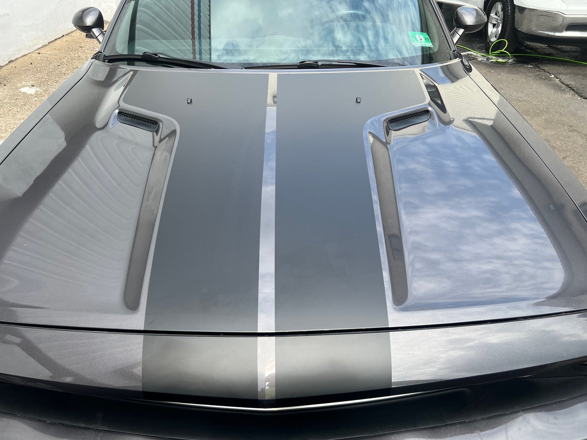 Hood And Bumper Stripe Decals for 2008 - 2014 Dodge Challenger - Speedlogix