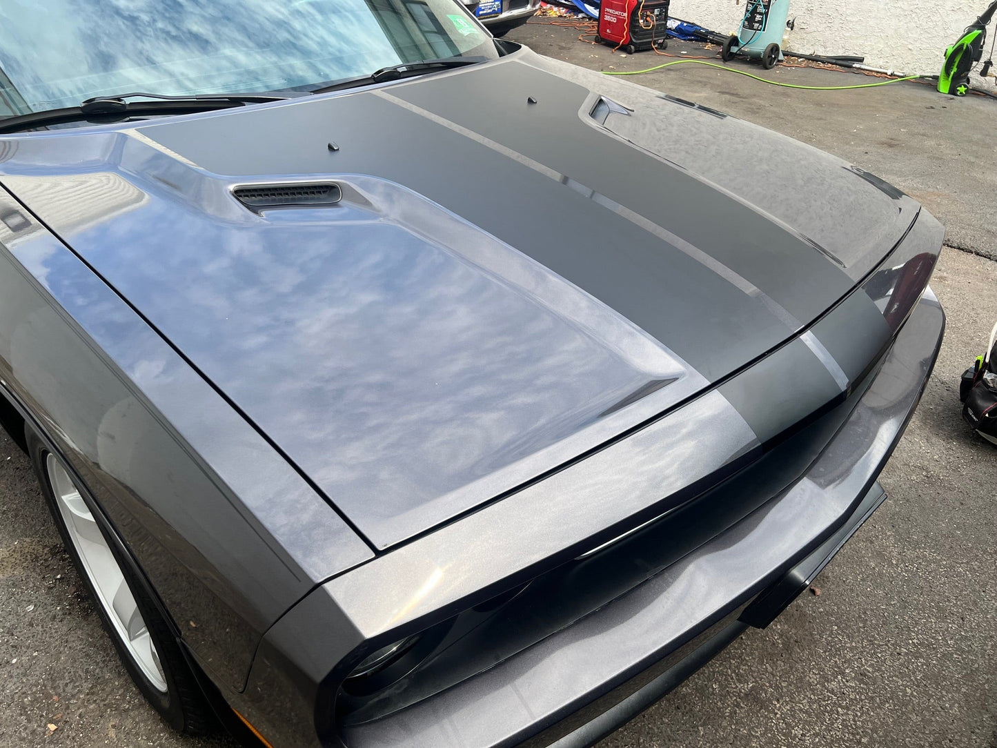 Hood And Bumper Stripe Decals for 2008 - 2014 Dodge Challenger - Speedlogix