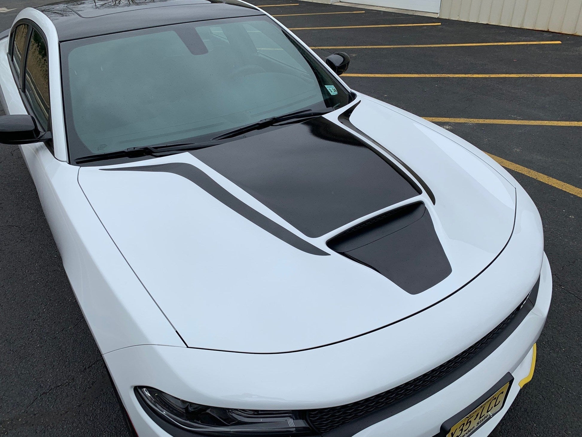 Hood Spears and Front Small Hood Decal Cover for 2015 - 2021 Dodge Charger - Speedlogix