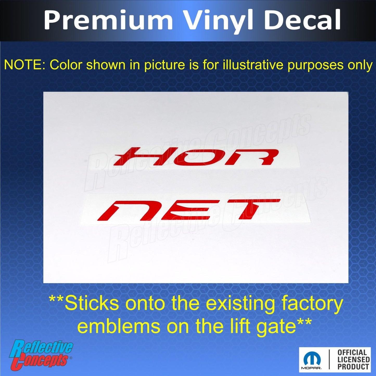 HORNET Emblem Overlay Decal - 2023 - 2025 Dodge Hornet - Speedlogix