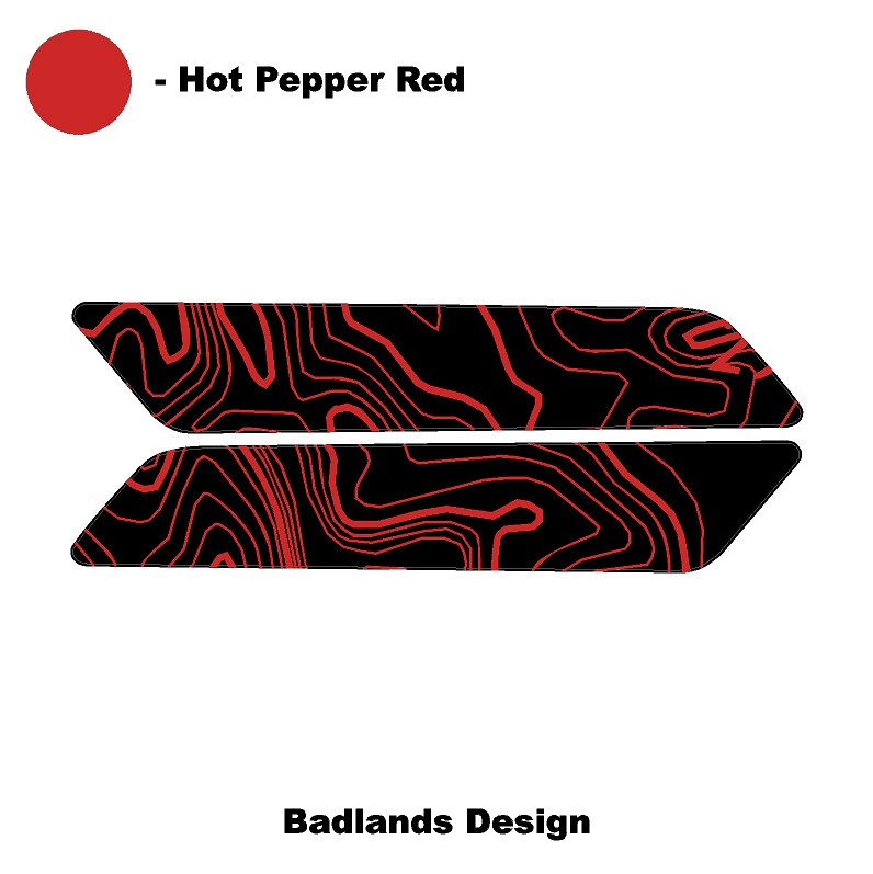 Topo Interior Front Door Grab Handle Overlay Kit (Printed + Laser Series) - 2021+ Bronco