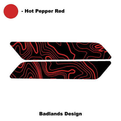 Topo Interior Front Door Grab Handle Overlay Kit (Printed + Laser Series) - 2021+ Bronco