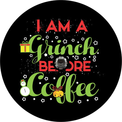I Am A Grinch Before Coffee Bronco Spare Tire Cover - Speedlogix