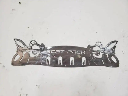 Dodge 30" SRT Scat Pack Towel, Coat, and Hat Rack – Steel Wall Organizer