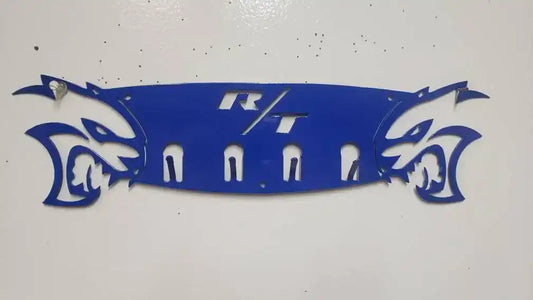 Dodge Hellcat R/T Keychain Rack – Steel Wall Mounted Muscle Car Organizer