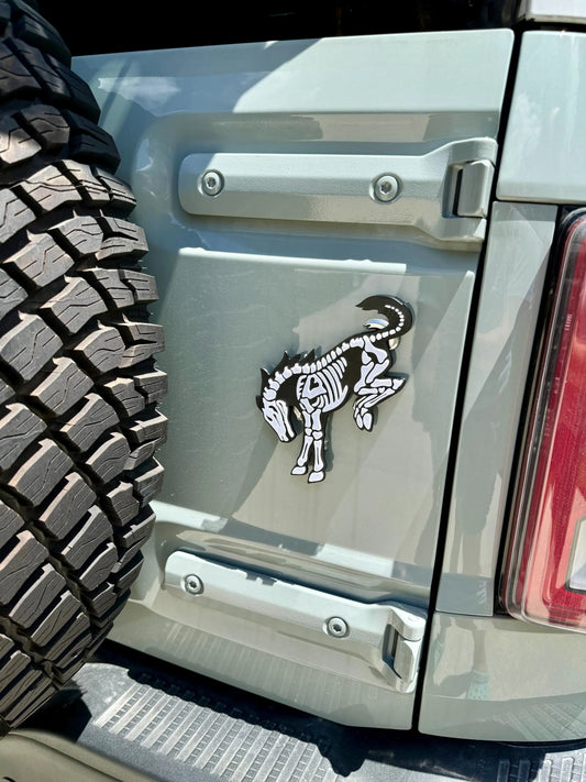 Skeleton Bucking Bronco Emblem