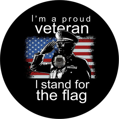 I'm a Proud Veteran American Flag Bronco Spare Tire Cover - Speedlogix