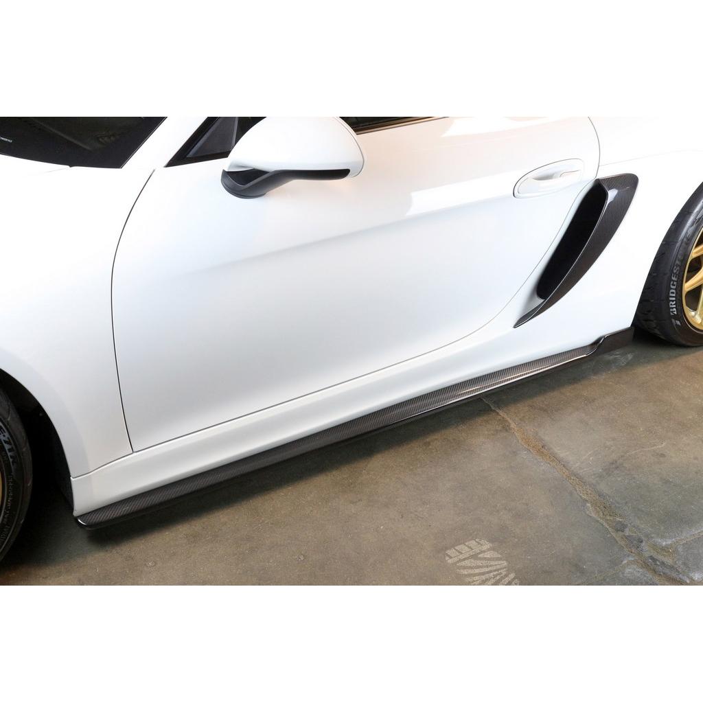 Carbon Fiber Porsche 981 Cayman GT4 Side Rocker Extensions/ Side Skirt 2015-2016