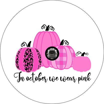 In October We Wear Pink Breast Cancer Bronco Spare Tire Cover - Speedlogix