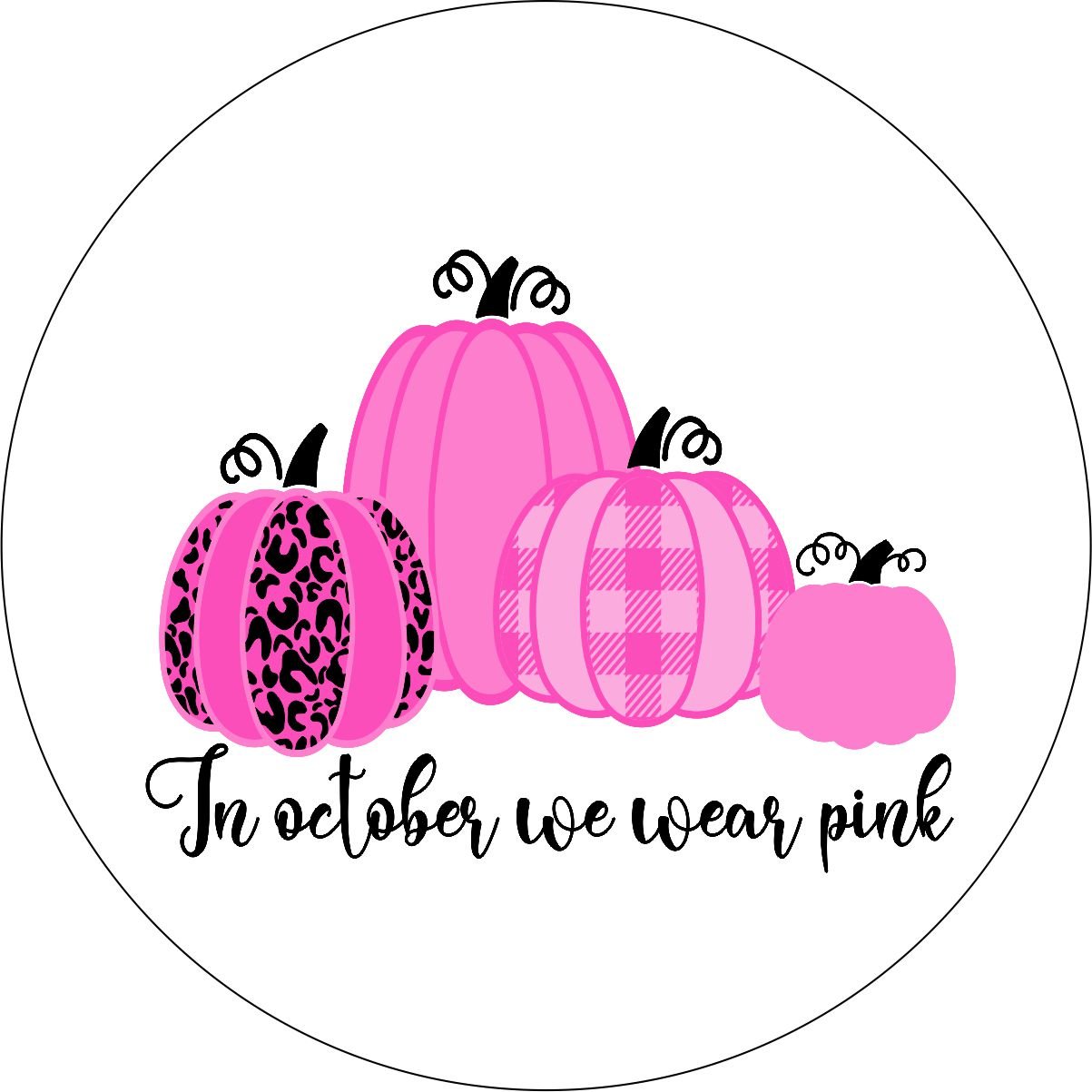 In October We Wear Pink Breast Cancer Bronco Spare Tire Cover - Speedlogix