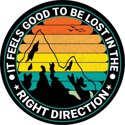 It Feels Good to Be Lost Mountain Landscape Bronco Spare Tire Cover - Speedlogix
