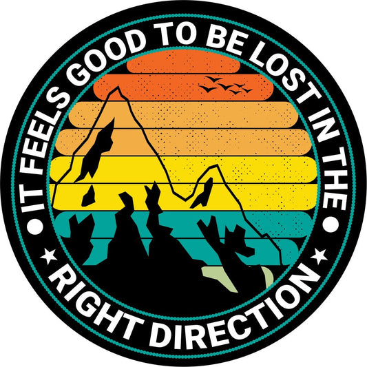 It Feels Good to Be Lost Mountain Landscape Bronco Spare Tire Cover - Speedlogix
