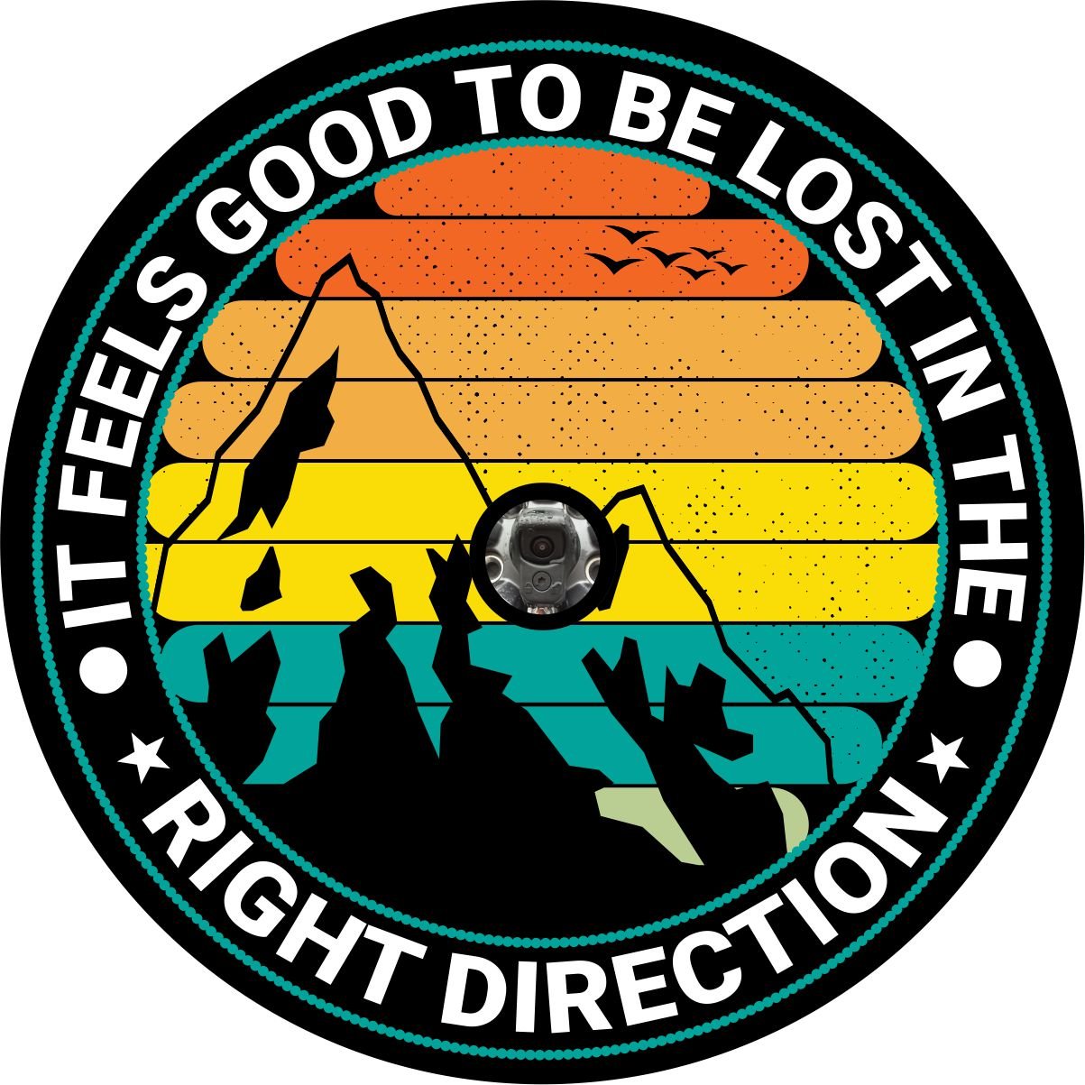 It Feels Good to Be Lost Mountain Landscape Bronco Spare Tire Cover - Speedlogix