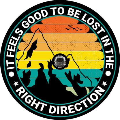 It Feels Good to Be Lost Mountain Landscape Bronco Spare Tire Cover - Speedlogix
