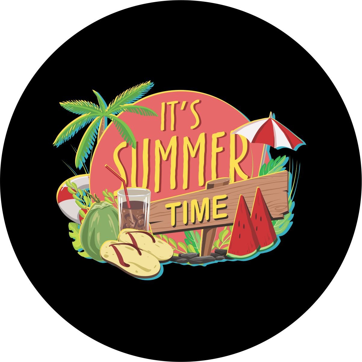 It's Summer Time Vibes Bronco Spare Tire Cover - Speedlogix