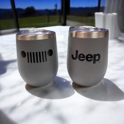 Jeep Insulated Wine Tumbler - Storm Grey Matte - Speedlogix