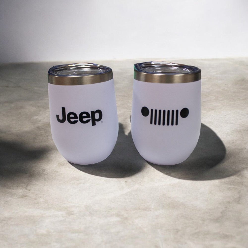 Jeep Insulated Wine Tumbler - White Matte - Speedlogix