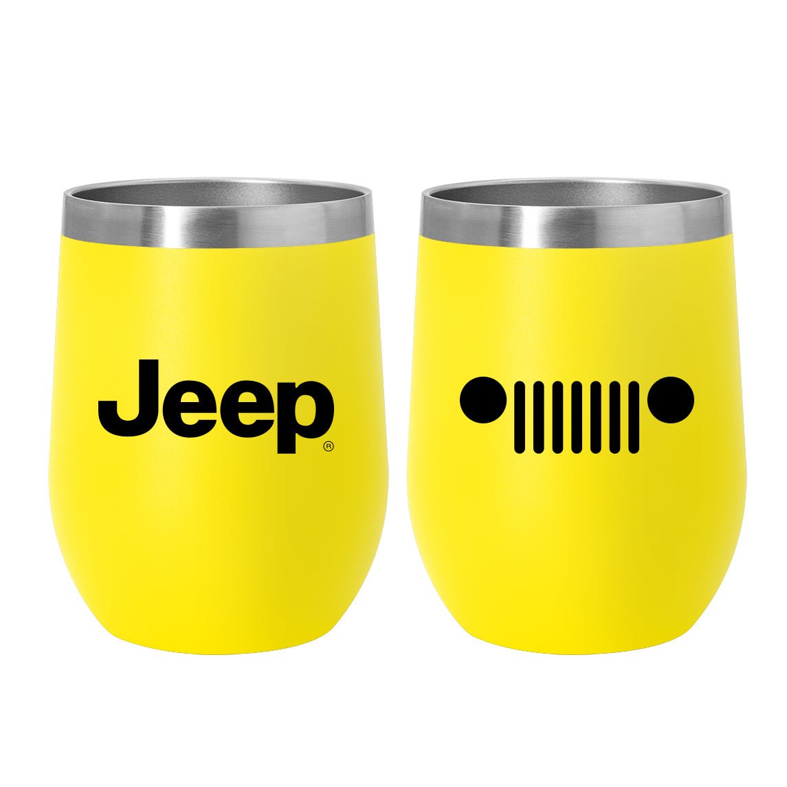 Jeep Insulated Wine Tumbler - Yellow Matte - Speedlogix